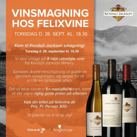 Kendall-Jackson Winery vinsmagning 26. september kl. 18.30